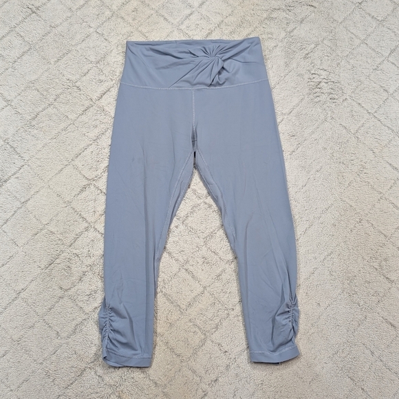 lululemon athletica Pants - Lululemon Leggings Womens 10 Blue Chambray Align HR Crop 24” Twist Waist